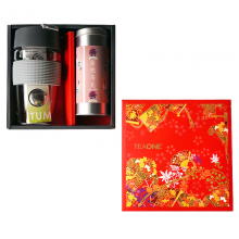 TEAONE蜜桃乌龙茶叶礼盒装魔力玻璃杯创意便携茶水分离泡茶杯