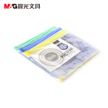 晨光(M&G)ADM94502 16K透明PVC拉边袋拉链袋高透办公资料袋文件袋软塑料拉锁袋1包，12个装