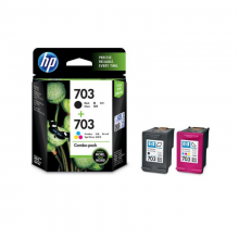 惠普（HP）F6V32AA 703黑色彩色(1黑1彩单盒装 适用DJ F735 D730K109a/gK209a/gPhotosmartK510a)
