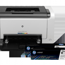 惠普HP LaserJet Pro CP1025 彩色激光打印機(jī)+惠普HP 126A 黑色激光打印硒鼓*2