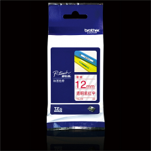 兄弟 TZe-132 色带 透明底/红字12MM (单位:卷) 红