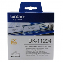 兄弟 DK-11204 标签纸 17mm*54mm白底/黑字(纸质400张) (单位:盒) 黑色