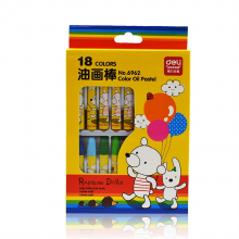 得力 6962 油画棒-18色 18支/盒 （单位：盒） 黄