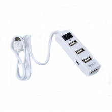 联刀 D061111(LD-H01) HUB扩展器白色4口单开关2.0HUBUSB集线器  (单位:个) 白色