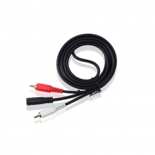 秋叶原 Q-374 音频线 OD4.0mm(直径6mm)1个3.5MM母转两个RCA莲花头 (单位:根)