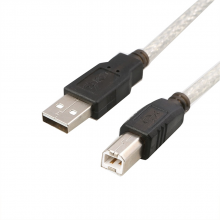 联刀 D082101 2.0USB打印线 1.5m (单位：根) 透明白