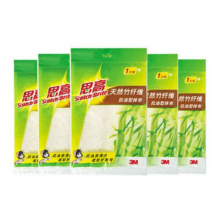3M 思高BFC01 天然竹纤维抗油型吸水抹布1片/包,5包/套 (单位：套)