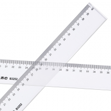 齐心 B3252 精准刻度直尺40CM 1把装 透明色