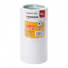 齐心 MJ1810-10 双面棉纸胶带 18mm*10y 10卷/筒 白色