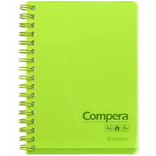 齐心 CPA6801 Compera 双螺旋PP面本A6 80页 透绿