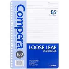 齐心 CLB51007 Compera26孔活页替芯B5 100页 蓝