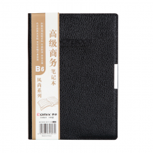 齐心 C4623 风尚系列PU皮面本 B6 100页 黑