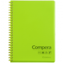 齐心 CPA5801 Compera 双螺旋PP面本A5 80页 透绿