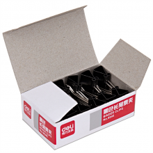 得力 9545 长尾票夹 19mm 12只/筒 （单位：盒） 黑