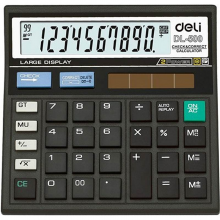 得力 DL-500 桌面计算器普通计算器 128.8ｘ128.8ｘ25mm (单位:台) 黑色