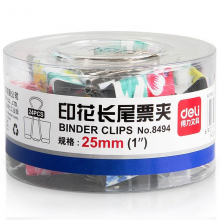 得力 8494 印花票夹筒装 25mm(1)  (单位:筒) 混色