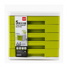 得力 9762 五层文件柜桌面文件柜 265ｘ344ｘ349mm (单位:只) 绿色