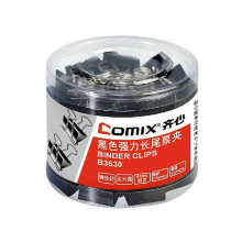 齐心 B3630 长尾夹15mm (单位：筒)