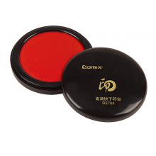齐心 B3704 快干原子印台68mm 中圆 红
