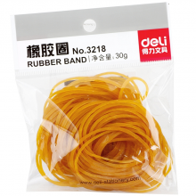 得力 3218 橡胶圈 30g/包 （单位：包） 黄