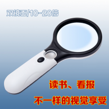 SIYOO高清手持扩放大镜带灯老人阅读10倍20倍光学玻璃分区包邮