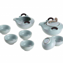 意茶组  汝窑功夫茶具套组  8件套装