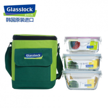 韩国三光云彩（Glasslock）钢化玻璃保鲜盒三件套GL30