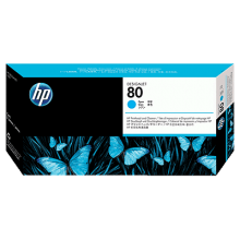 惠普HP 80 号青色打印头和打印头清洁器(OS)