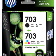 惠普HP 703号 2 件套黑色/三色原装 Ink Advantage 墨盒