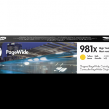 惠普HP 981X 高印量黄色原装 PageWide 墨盒