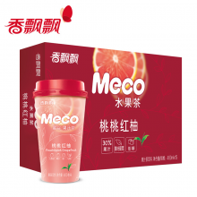 香飘飘奶茶 Meco蜜谷 果汁茶 桃桃红柚口味400ml 15杯