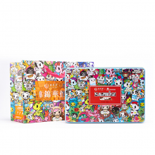 香港锦华 手工精制蛋卷酥 蔓越莓曲奇饼干礼盒 趣味宝盒765g