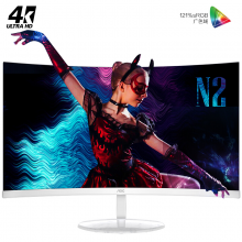 AOC 31.5英寸4K超高清1500R大曲面微框低蓝光不闪PS4液晶电脑显示器CU32N2 