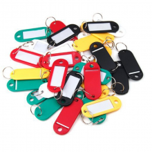 塑料钥匙牌号码牌分类牌吊牌挂牌锁匙牌钥匙盘板圈串环扣混色50/筒