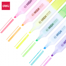  得力（deli）6色荧光笔 33111 重点醒目标记笔水性彩色手帐用记号笔6支装