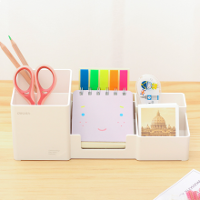  得力（deli）9118多功能笔筒桌面收纳盒化妆盒多隔收纳 