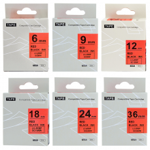 普贴SC18RW 18MM红底黑字标签色带