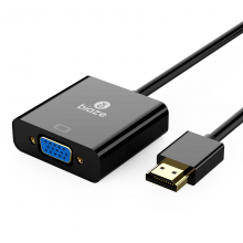 毕亚兹HDMI转VGA线转换器ZH62黑