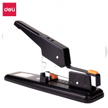 得力(deli)100页简约重型订书机 弹出式结构 黑色0290