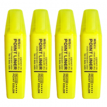 晨光(M&G)荧光笔单头彩色标记记号笔MG2150 黄色 12支装