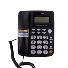 得力（deli） 得力电话机 家用/固定电话/座机 桌面横式商务来电显示办公787黑色