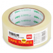得力(deli)透明封箱胶带 60mm*60y 强力宽胶带打包透明胶布办公用品30368