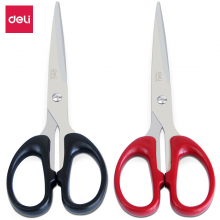 得力(deli)180mm办公家用生活剪刀 1把 办公用品 颜色随机6009