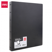 得力(deli)600枚商务活页名片册名片夹 大容量名片收纳包办公用品黑色5780