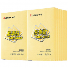 齐心(COMIX)强力便利贴/便签纸/便签本/易事贴(76x125mm) 12本装颜色随机D5004