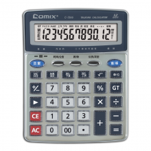 齐心（COMIX）文具大台语音王计算机商务办公计算器12位C-1366深蓝