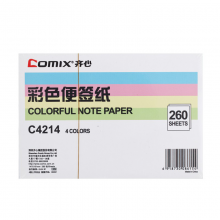 齐心(Comix) 可爱小清新便签纸创意小本子彩色贴标签商务办公便签纸C4214彩色便签纸(147*101mm)