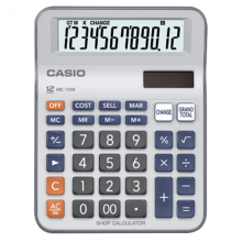 卡西欧（CASIO）MC-12M 找零机 高识别度大键盘 找零功能 计算器