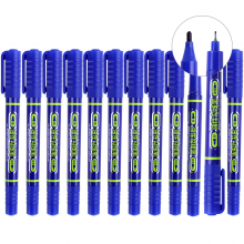 宝克(BAOKE) MP2915 粗细双头多用油性勾线笔记号笔会议笔签字笔马克笔蓝色12支/盒