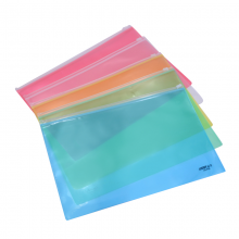 远生（USign）彩色PP拉边袋 A4文件袋 资料袋 拉链发票袋US-P5610个装(颜色随机)